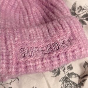 Superdry Pink Knit Beanie